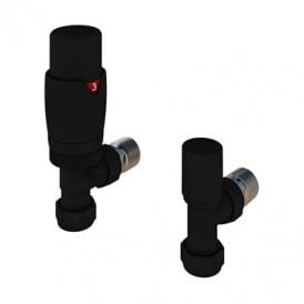Eastbrook Darlington Bi-Directional Angle Designer TRV & Lockshield 15mm Matt Black   54.0018