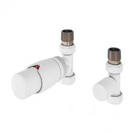 Eastbrook Darlington Bi-Directional Straight Designer TRV & Lockshield 15mm Matt White   54.0019