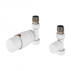 Eastbrook Darlington Bi-Directional Straight Designer TRV & Lockshield 15mm Matt White   54.0019
