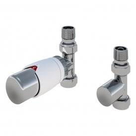 Eastbrook Darlington Straight Designer TRV & Lockshield 15mm Chrome/White   54.0005