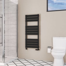 Eastbrook Deddington 1200mm x 500mm Towel Rail Matt Black   89.1526