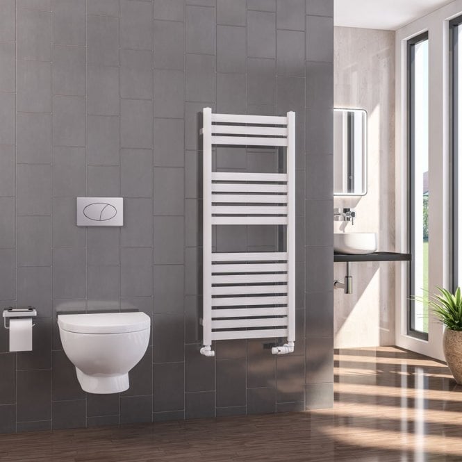 Eastbrook  Defford 1200mm x 500mm Towel Rail Gloss White   89.1276