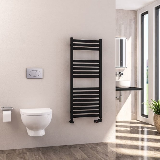 Eastbrook  Defford 1200mm x 500mm Towel Rail Matt Black   89.1294