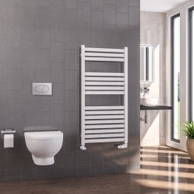 Eastbrook Defford 1200mm x 600mm Towel Rail Gloss White   89.1277