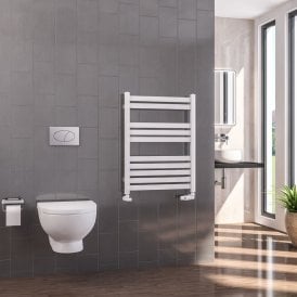 Eastbrook Defford 800mm x 600mm Towel Rail Gloss White   89.1275