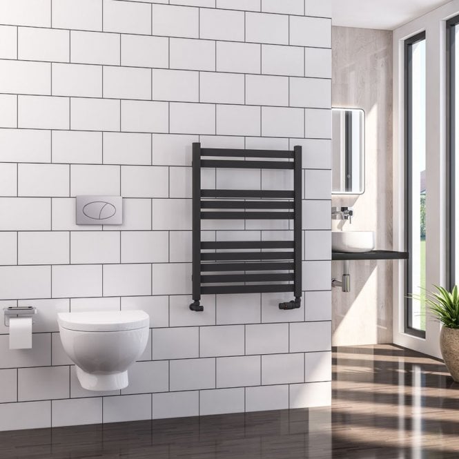 Eastbrook  Defford 800mm x 600mm Towel Rail Matt Anthracite   89.1287