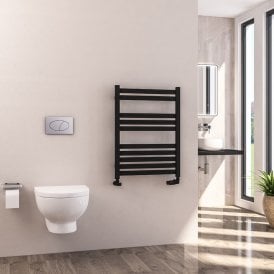 Eastbrook Defford 800mm x 600mm Towel Rail Matt Black   89.1293