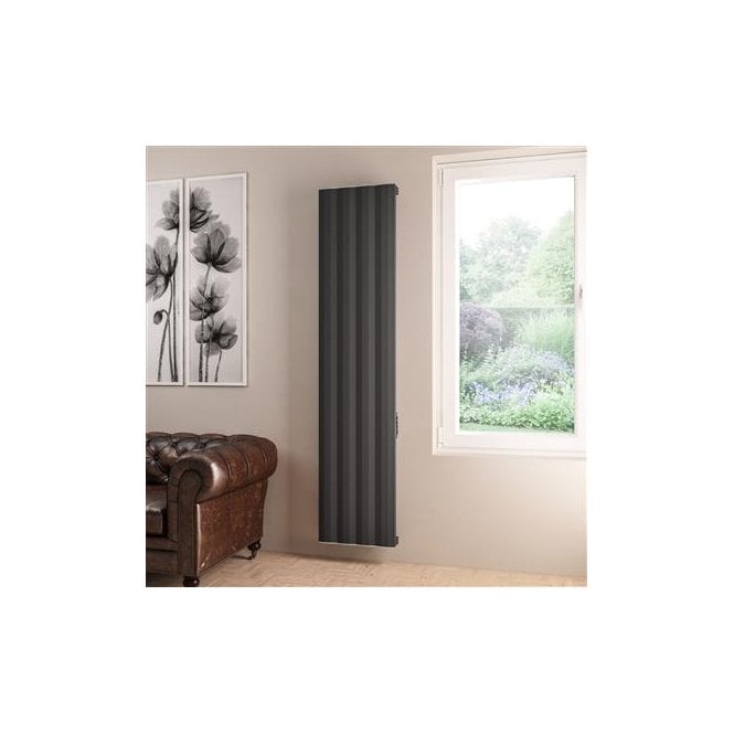 Eastbrook  Derwent 1800mm x 404 Dry Element Aluminium Radiator Matt Anthracite   41.0494