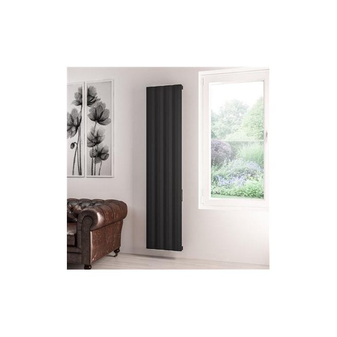 Eastbrook  Derwent 1800mm x 404 Dry Element Aluminium Radiator Matt Black   41.0498