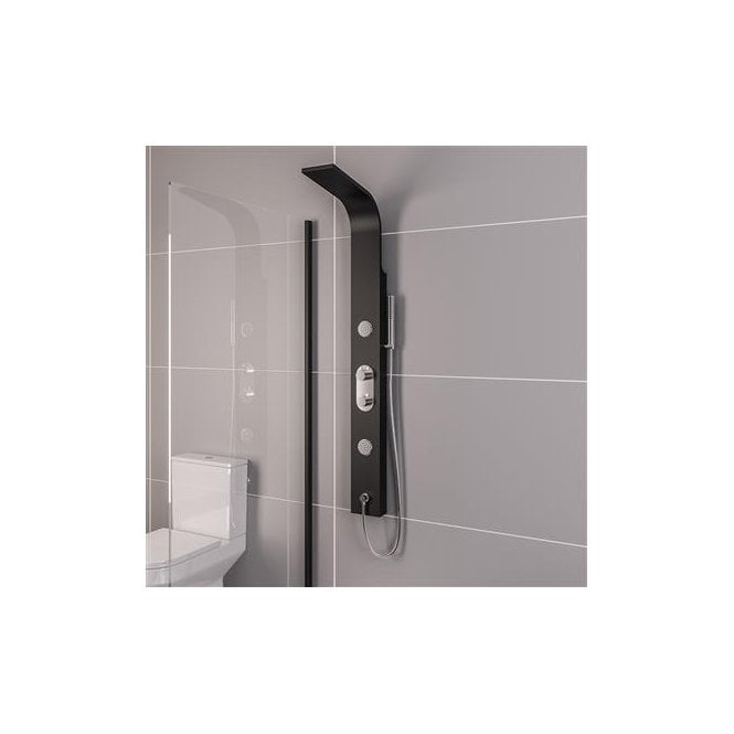 Eastbrook  Derwent Shower Panel Black   80.0003