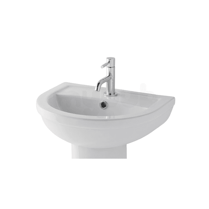 Eastbrook  Dura Basin 500mm 1 Tap Hole Inc Fixings White   26.0003