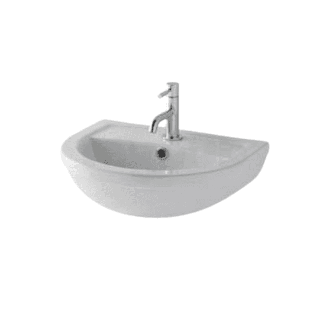 Eastbrook  Dura Basin 550mm 1 Tap Hole Inc Fixings White   26.0001