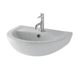 Eastbrook Dura Basin 550mm 1 Tap Hole Inc Fixings White   26.0001