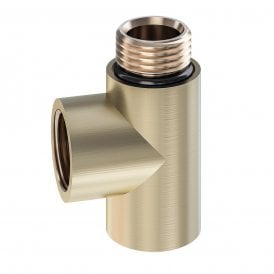 Eastbrook Element T Piece Brushed Brass   41.0606