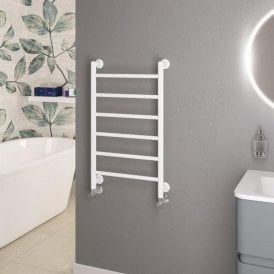 Eastbrook Eshton 800mm x 500mm Towel Rail Matt White   61.0050
