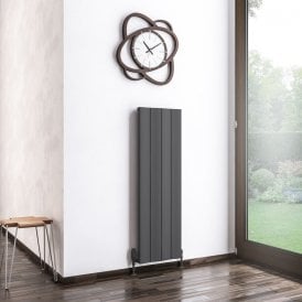 Eastbrook Fairford 1200mm x 375mm Aluminium Radiator Matt Anthracite   89.0227