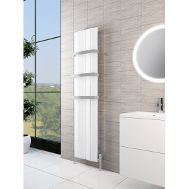 Eastbrook Fairford 1200mm x 375mm Aluminium Radiator Matt White   89.0221