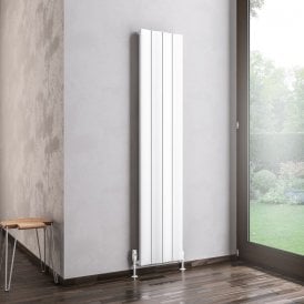 Eastbrook Fairford 1800mm x 375mm Aluminium Radiator Matt White   89.0222