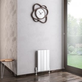 Eastbrook Fairford 600mm x 375mm Aluminium Radiator Matt White   89.0217