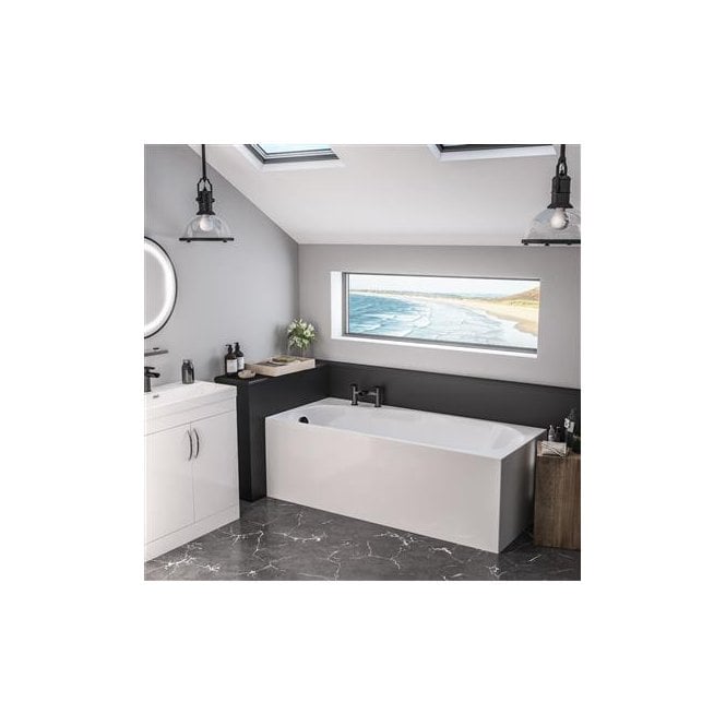 Eastbrook  Fitzroy 5mm Double Ended 1700mm x 750mm Right Hand 238 Litre Bath   42.0262