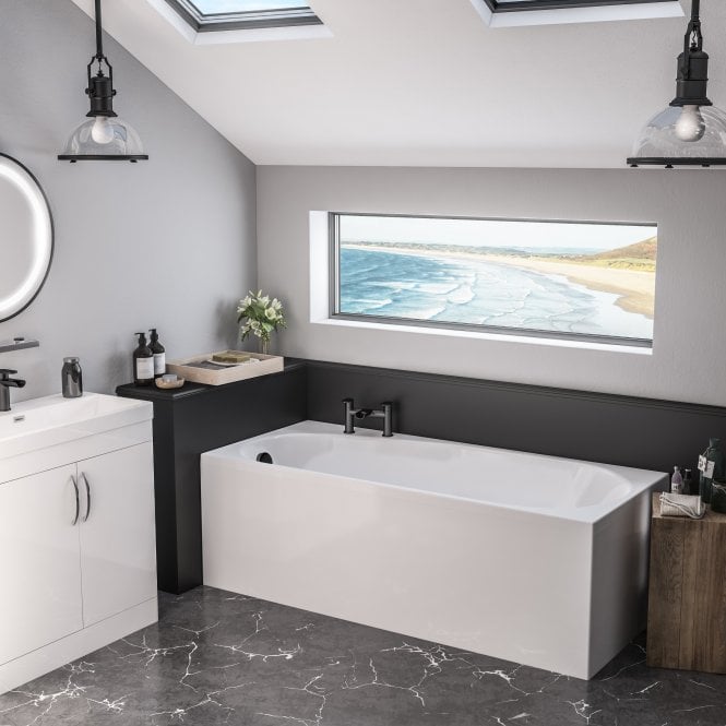 Eastbrook  Fitzroy Beauforte Double Ended Right Hand 1700mm x 750mm 238 Litre Bath   42.1262