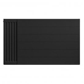 Eastbrook Flat Cover Plate With Lines 600mm x 1600mm Matt Black   25.5134