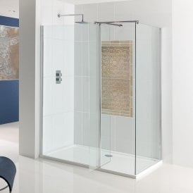 Eastbrook Flipper Walk-In Easy Clean 900mm Front Panel Silver   69.0131