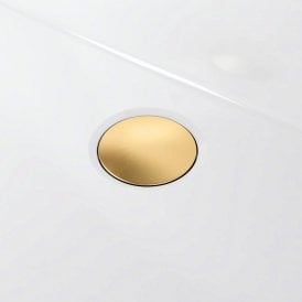 Eastbrook Freestanding Waste Cover Brushed Brass 33.0068