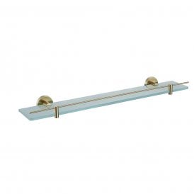 Eastbrook Genoa Glass Shelf With Barrier Brushed Brass 52.086