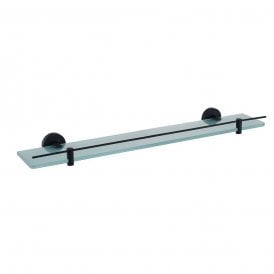 Eastbrook Genoa Glass Shelf With Barrier Matt Black 52.066
