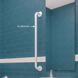 Eastbrook Grab Rails 600mm (5 Pack) White   40.0191