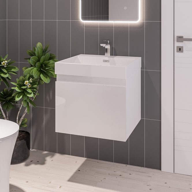 Eastbrook  Gravina 50cm Wall Hung Basin White   36.0059