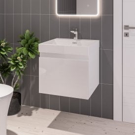 Eastbrook Gravina 50cm Wall Hung Basin White   36.0059
