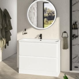 Eastbrook Grovely 100cm Floor Standing Drawer Unit High Gloss White 37.2116