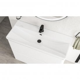 Eastbrook Grovely 100cm Polymarble Basin White 37.2120