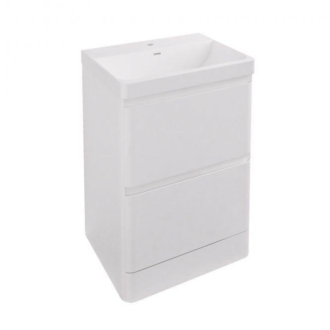 Eastbrook  Grovely 60cm Drawer Base Unit 2 Drawer High Gloss White   37.2072