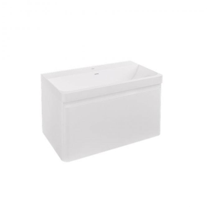 Eastbrook  Grovely 80cm Wall Hung Unit 1 Drawer High Gloss White   37.2070
