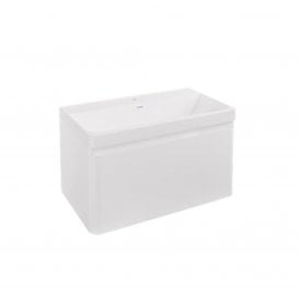 Eastbrook Grovely 80cm Wall Hung Unit 1 Drawer High Gloss White   37.2070