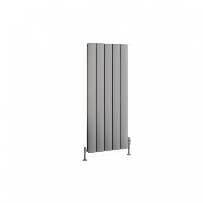 Eastbrook  Guardia 1200mm x 470mm Aluminium Radiator Matt Grey   86.0484