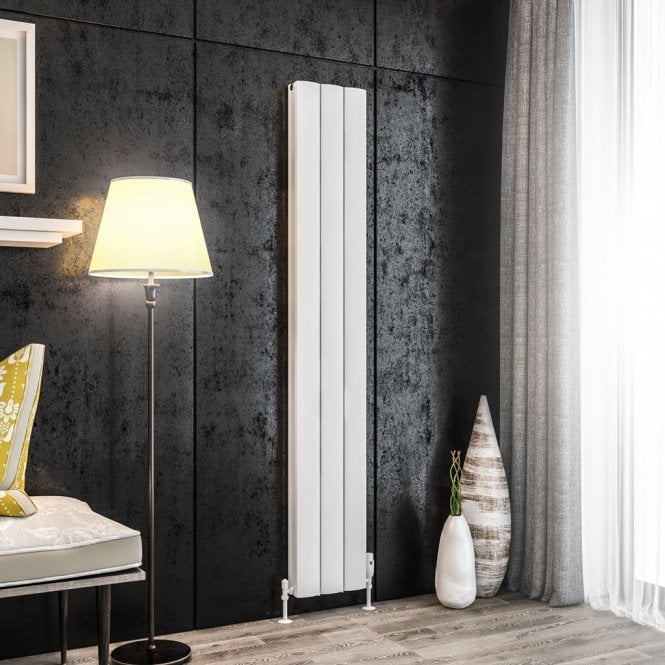 Eastbrook  Guardia 1800mm x 280mm Aluminium Radiator Matt White   86.0029