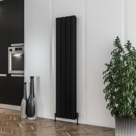Eastbrook Guardia 1800mm x 375mm Aluminium Radiator Matt Black   86.0034
