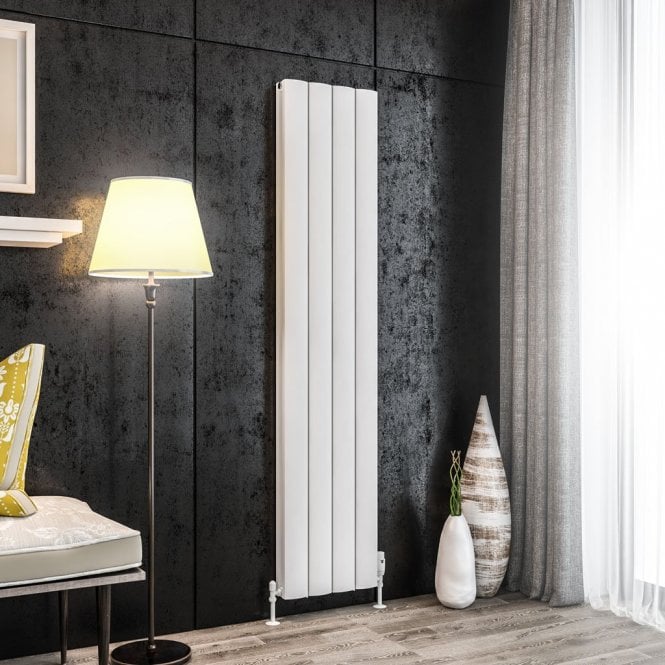 Eastbrook  Guardia 1800mm x 375mm Aluminium Radiator Matt White   86.0032