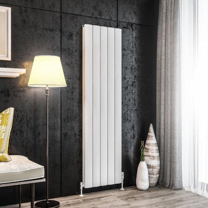 Eastbrook  Guardia 1800mm x 470mm Aluminium Radiator Matt White   86.0035