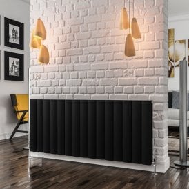 Eastbrook Guardia 600mm x 1420mm Aluminium Radiator Matt Black   86.0172