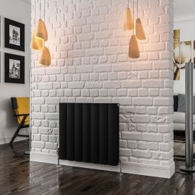 Eastbrook Guardia 600mm x 660mm Aluminium Radiator Matt Black   86.0043
