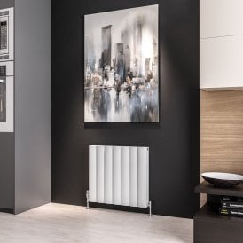 Eastbrook Guardia 600mm x 660mm Aluminium Radiator Matt White   86.0041