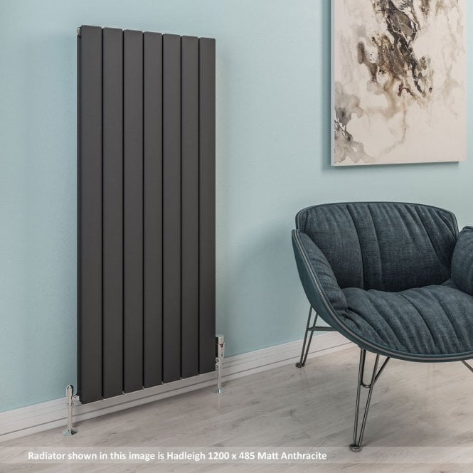 Eastbrook  Hadleigh 1200mm x 415mm Aluminium Radiator Matt White   86.0464