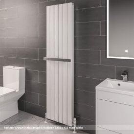 Eastbrook Hadleigh 1800mm x 485mm Aluminium Radiator Matt White   86.0248