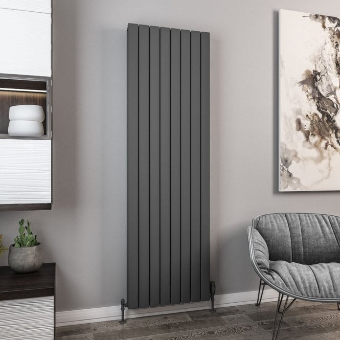 Eastbrook  Hadleigh 1800mm x 555mm Aluminium Radiator Matt Anthracite   86.0459