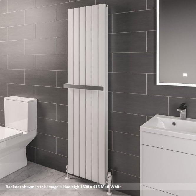 Eastbrook  Hadleigh 1800mm x 555mm Aluminium Radiator Matt White   86.0458